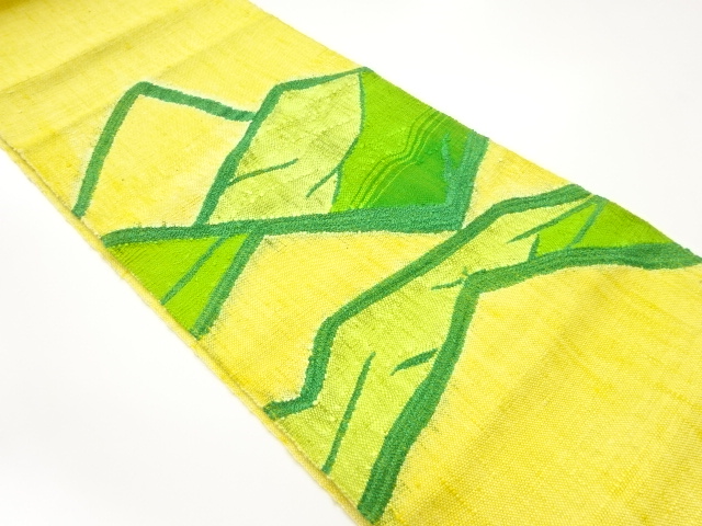 JAPANESE NAGOYA OBI / MAWATA TSUMUGI / WOVEN ABSTRACT